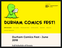 Tablet Screenshot of durhamcomicsfest.org